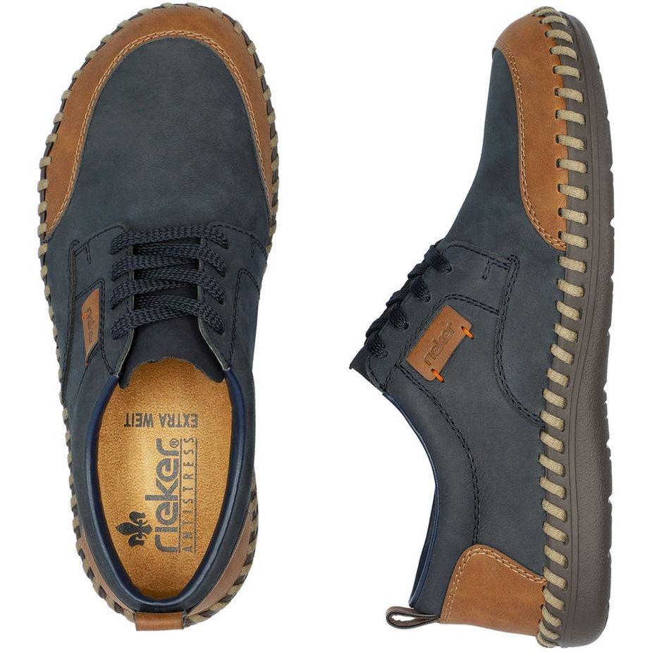 RIEKER Laisvalaikio bateliai vyrams, Mėlyna, LEISURE 11