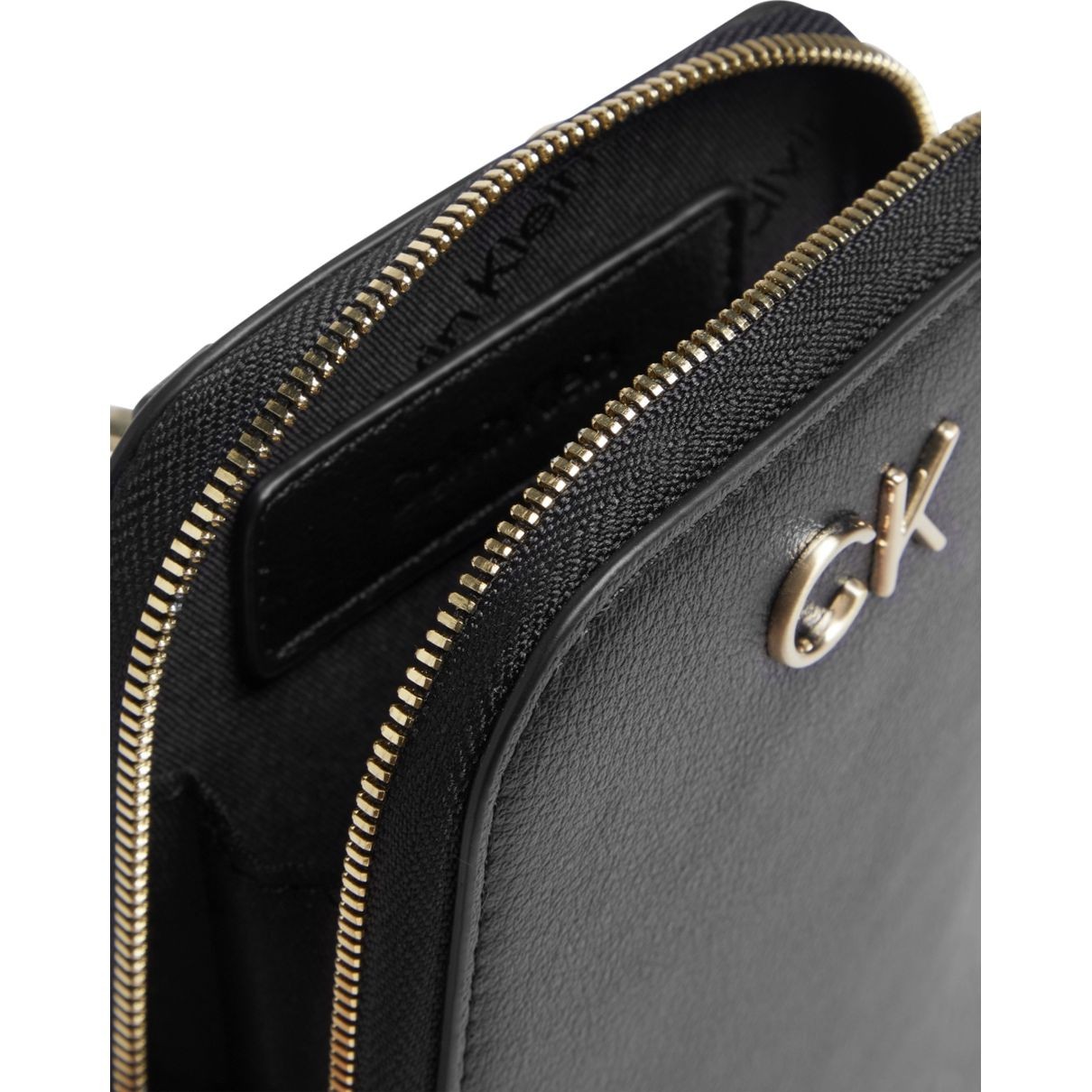 CALVIN KLEIN Telefono, plančetės dėklas moterims, Juoda, Re-lo phone crossbody 3