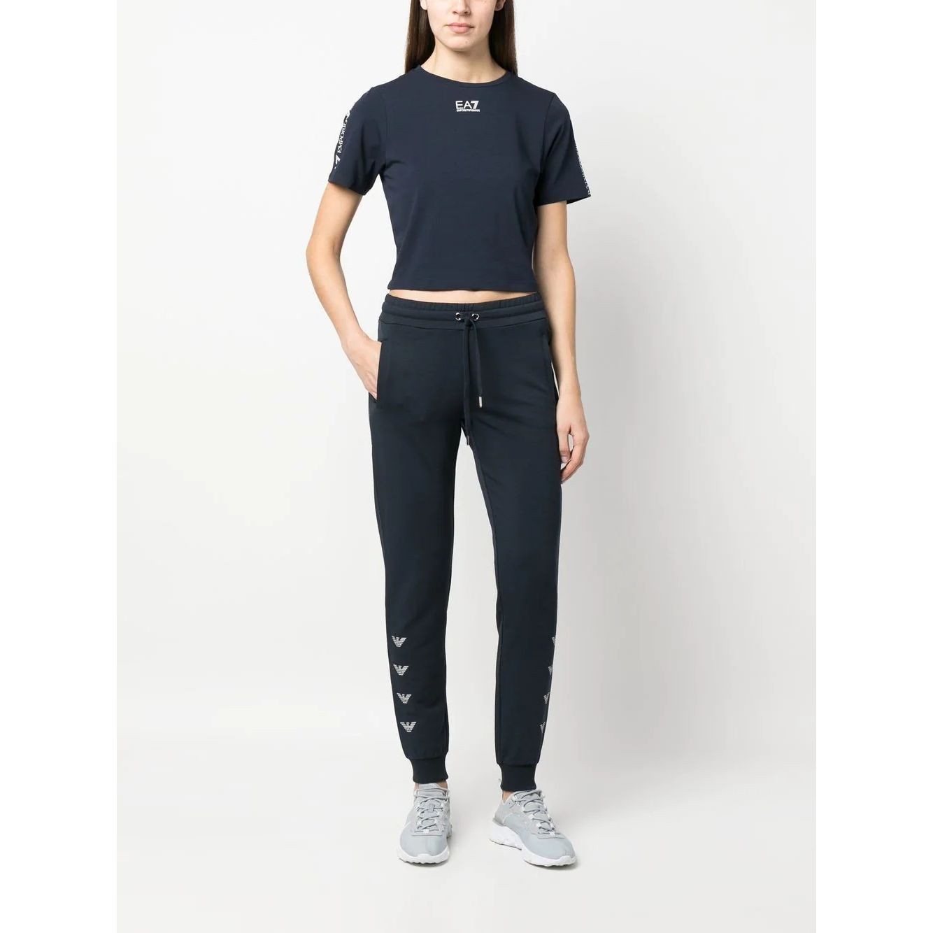 EA7 Marškinėliai trump. rankovėmis moterims, Mėlyna, T-shirt 2