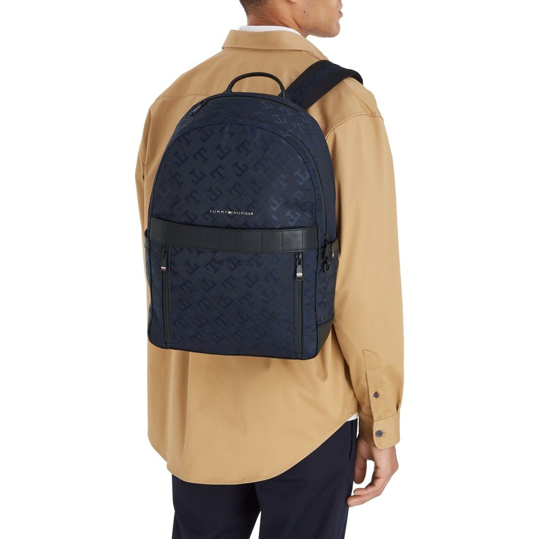 TOMMY HILFIGER Kuprinė vyrams, Mėlyna, Elevated 1985 mono backpack 3