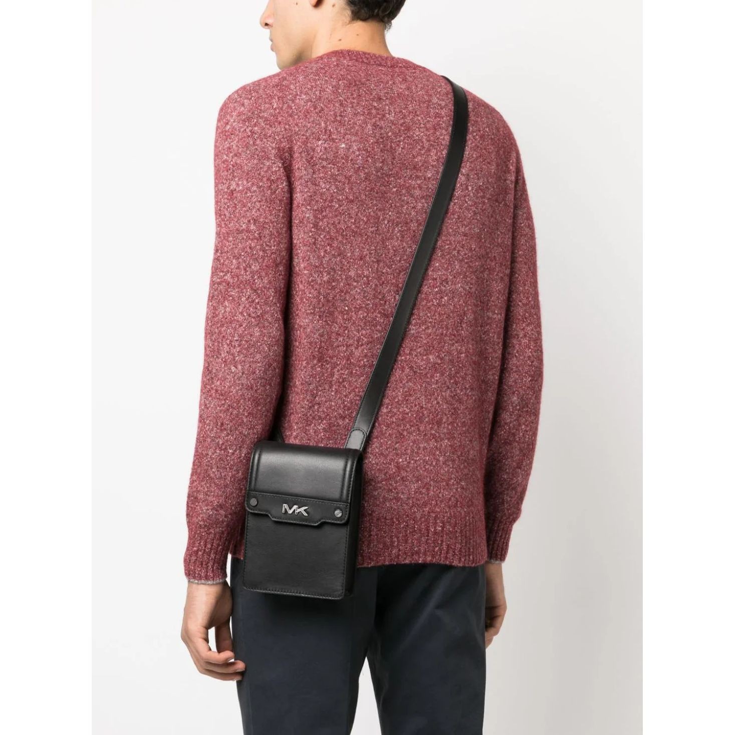 MICHAEL KORS Rankinė per petį vyrams, Juoda, Phone flap messenger 3