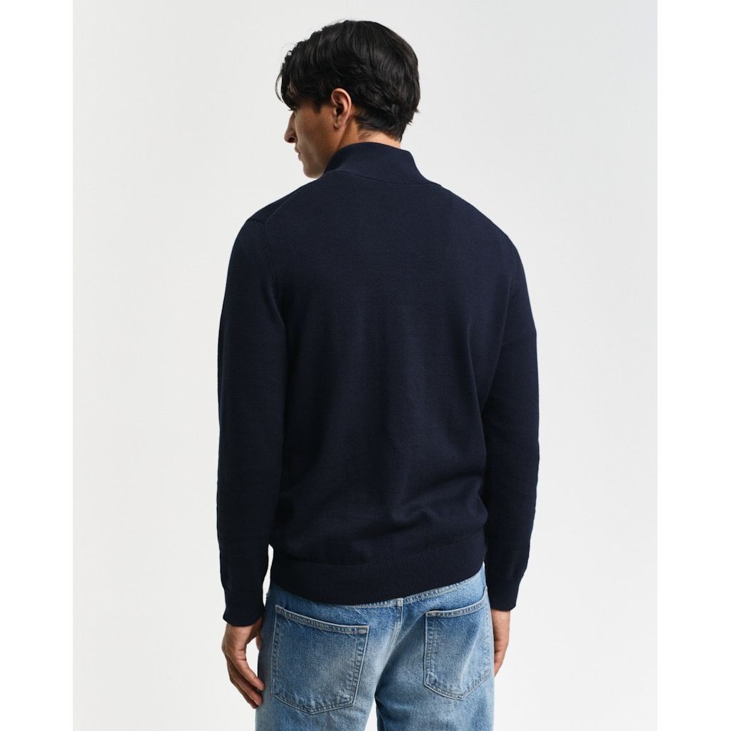 GANT Megztinis vyrams, Mėlyna, Classic cotton half zip 3