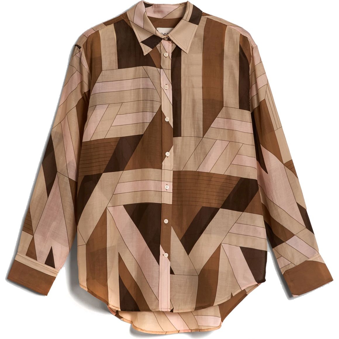 GANT Marškiniai moterims, Smėlio, REL LETTERS PRINT