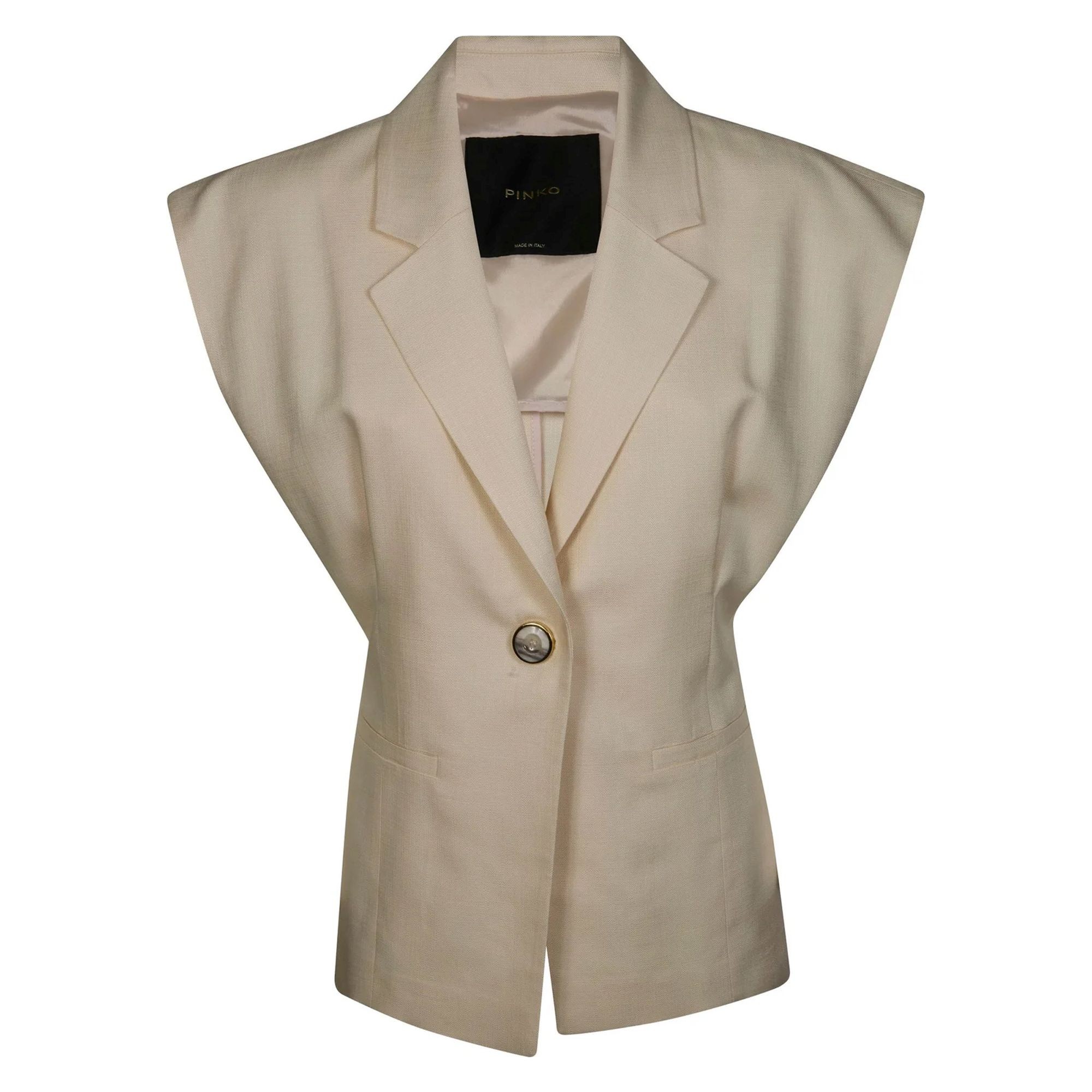 PINKO Liemenė moterims, Balta, Floella vest 1