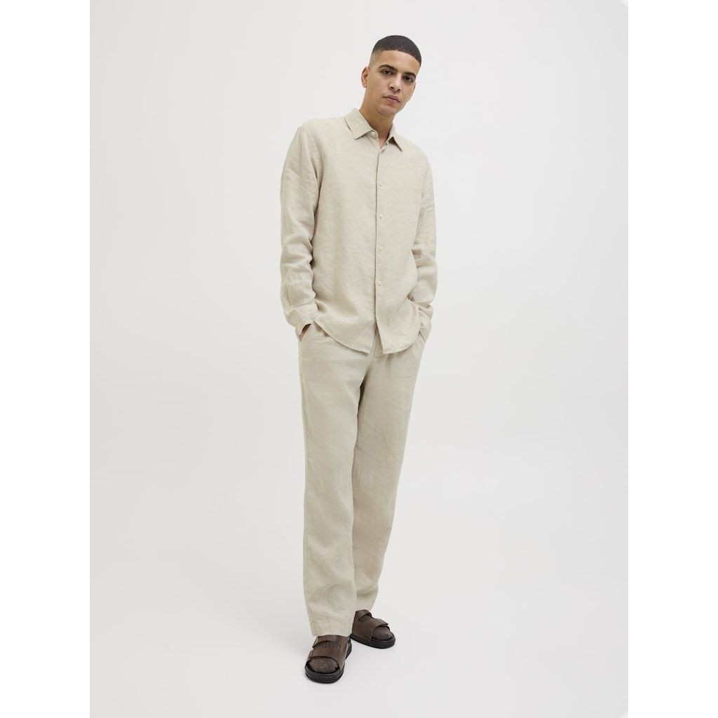 JACK & JONES Marškiniai ilgomis rankovėmis vyrams, Baige, Lawrence linen shirt 5