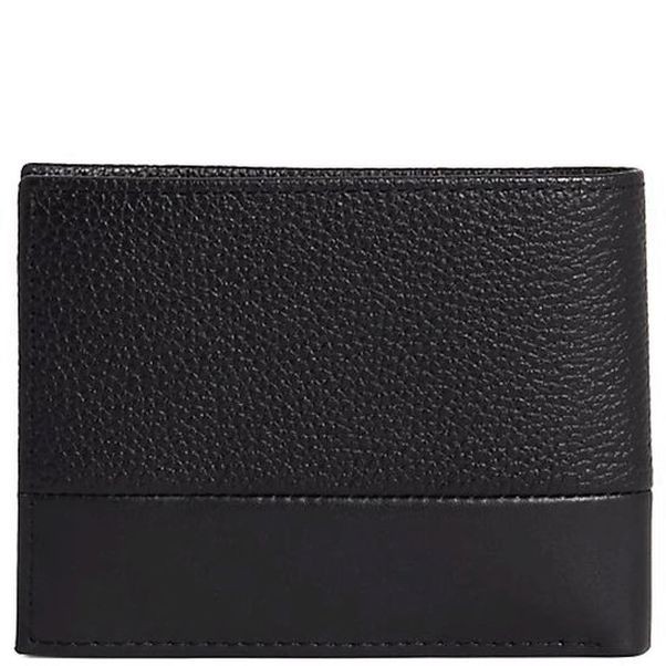 CALVIN KLEIN Piniginė vyrams, Juoda, SUBTLE MIX BIFOLD 5CC W/COIN L 2