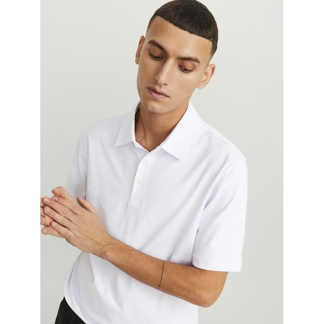 JACK & JONES Polo marškiniai ilgos rank. vyrams, Balta, Jprblaspencer polo long 7