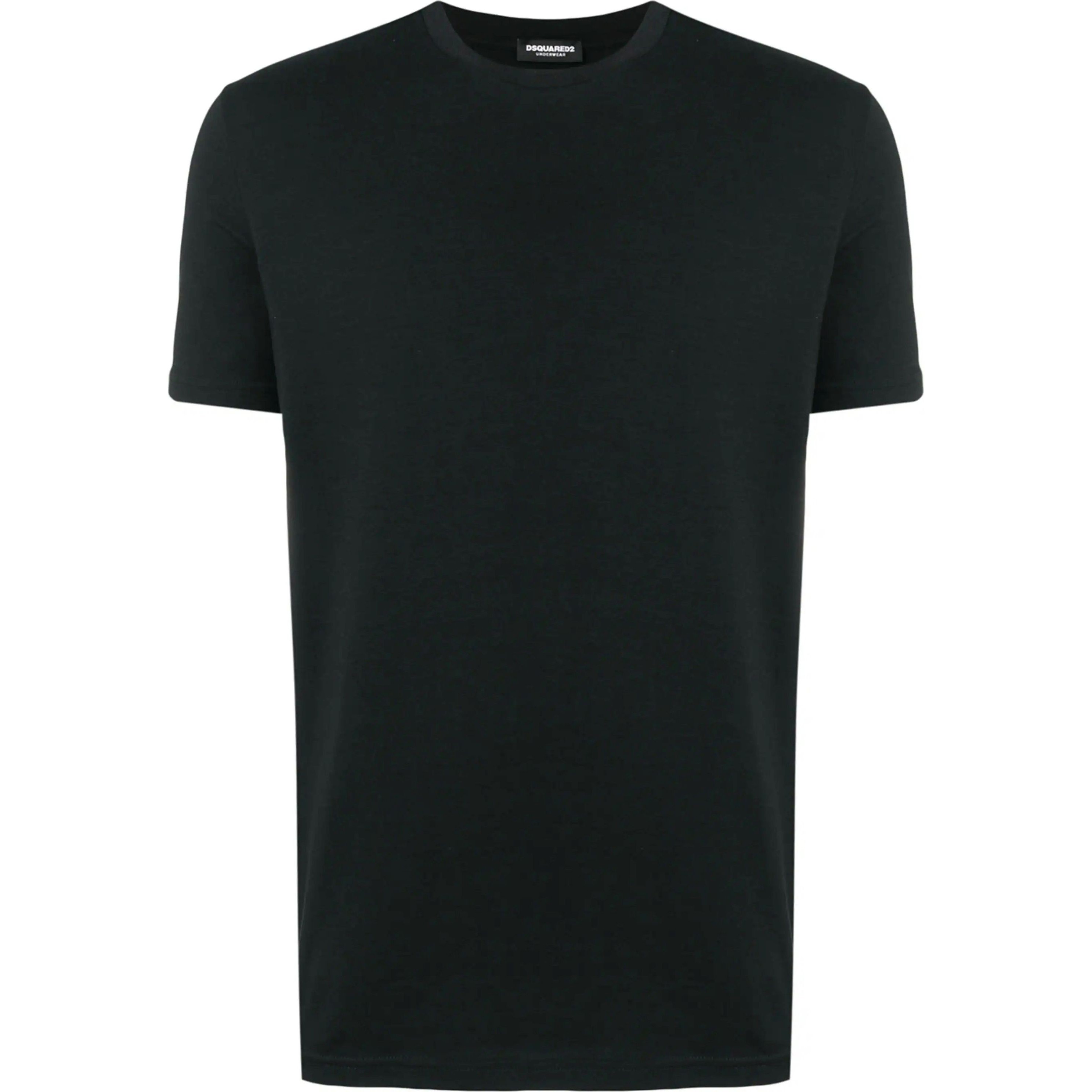 DSQUARED2 UNDERWEAR Marškinėliai trump. rankovėmis vyrams, Juoda, Round neck t-shirt 1