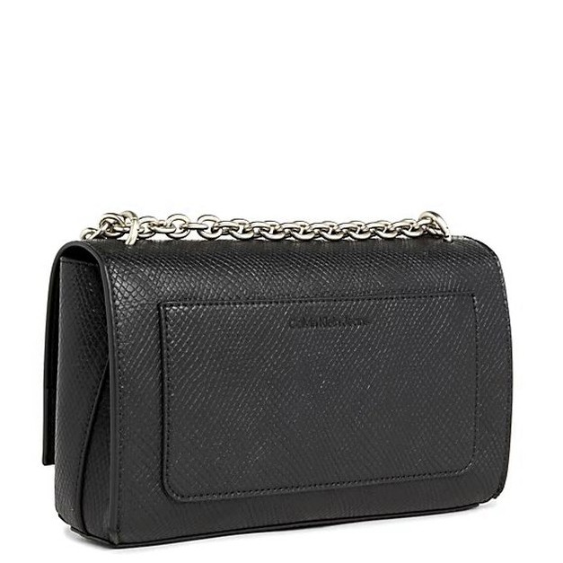 CALVIN KLEIN JEANS Rankinė per petį moterims, Juoda, Sculpted flap snake crossbody 2
