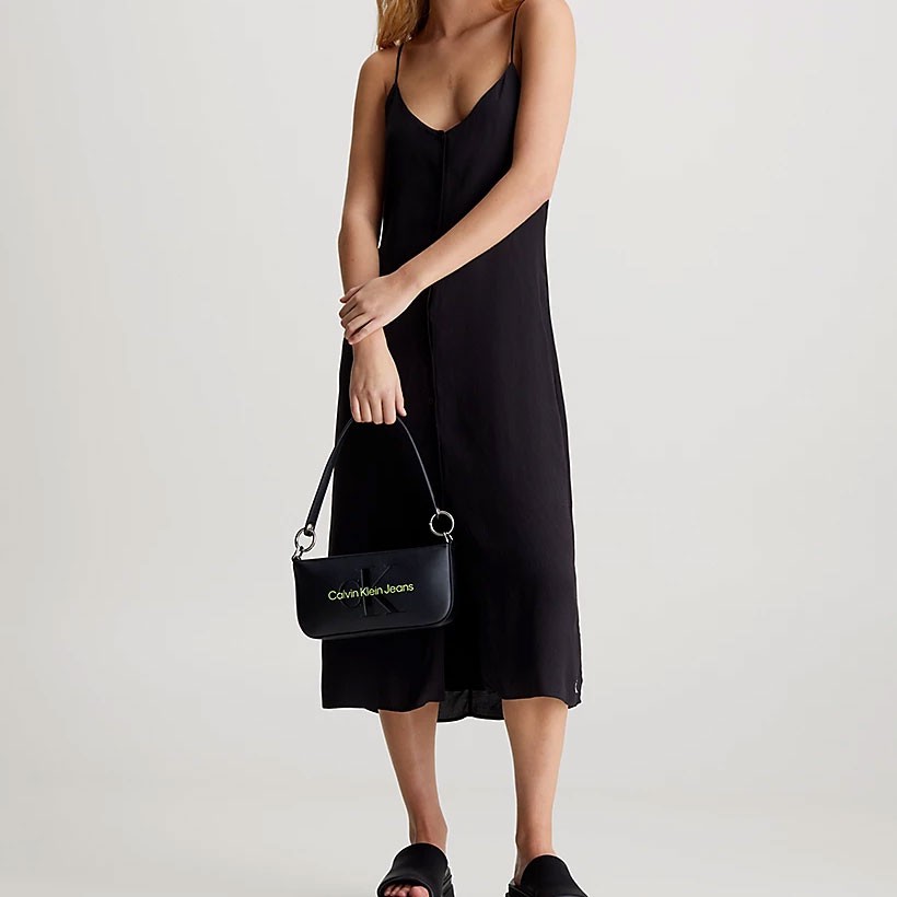 CALVIN KLEIN JEANS Mini suknelė moterims, Juoda, Flare dress 2