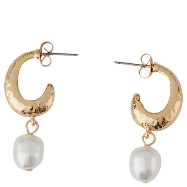 PIECES Auskarai moterims, Geltona, PCNOKOLA HOOP EARRING