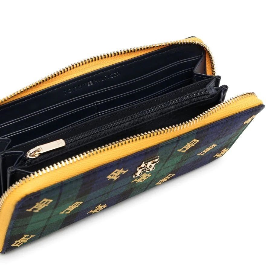 TOMMY HILFIGER Piniginė moterims, Juoda, ICONIC LRG ZA BW 3