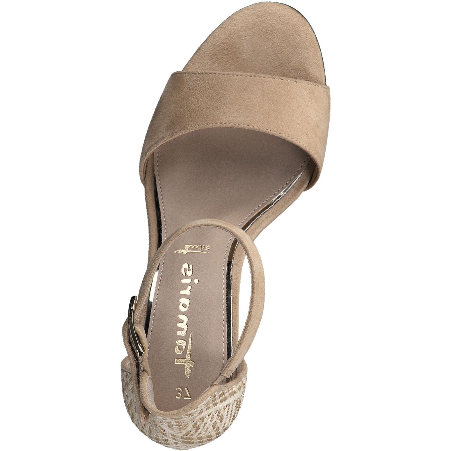 TAMARIS Basutės moterims, Smėlio, SANDALS 5