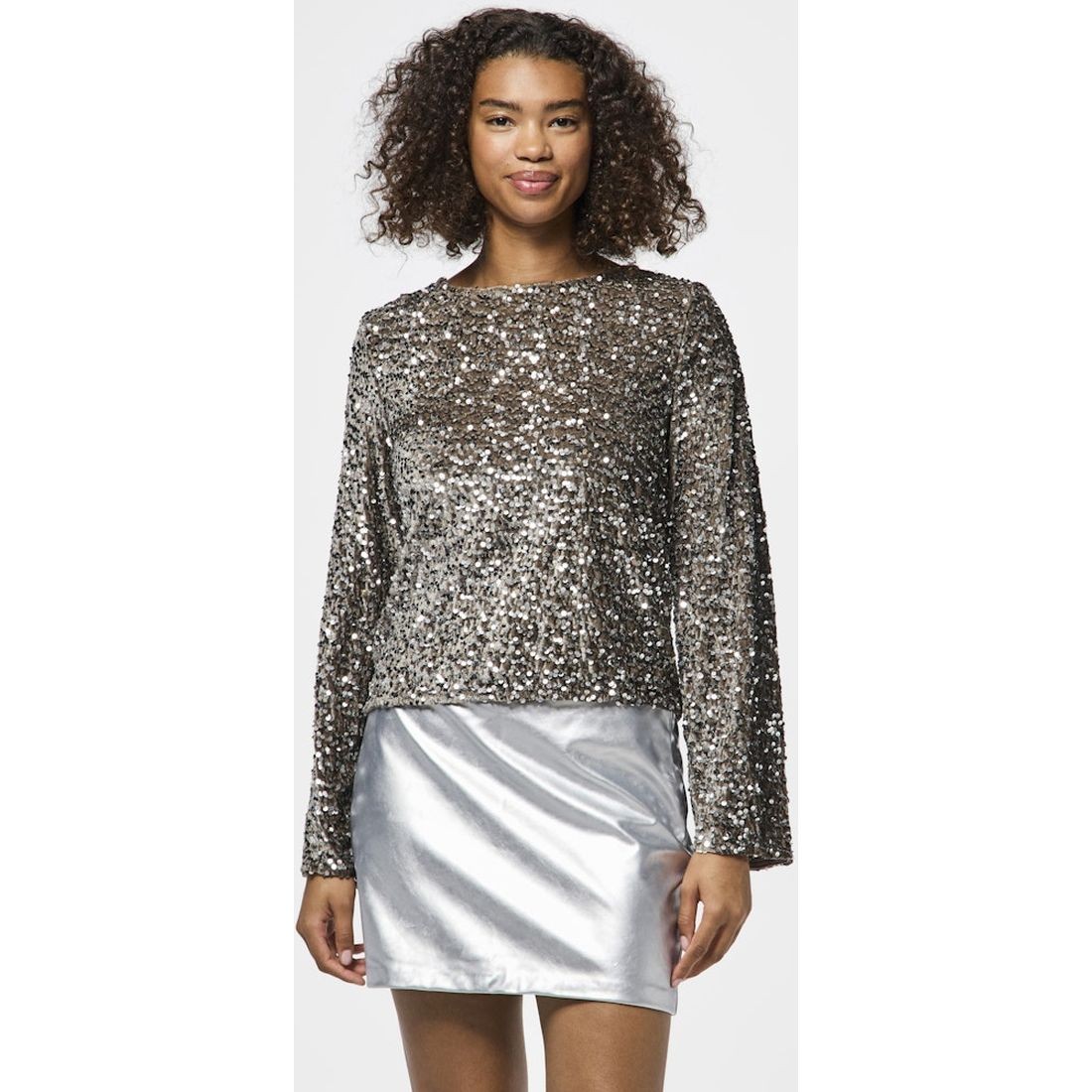 PIECES Palaidinės moterims, Ruda, Kam deep back bow top 6