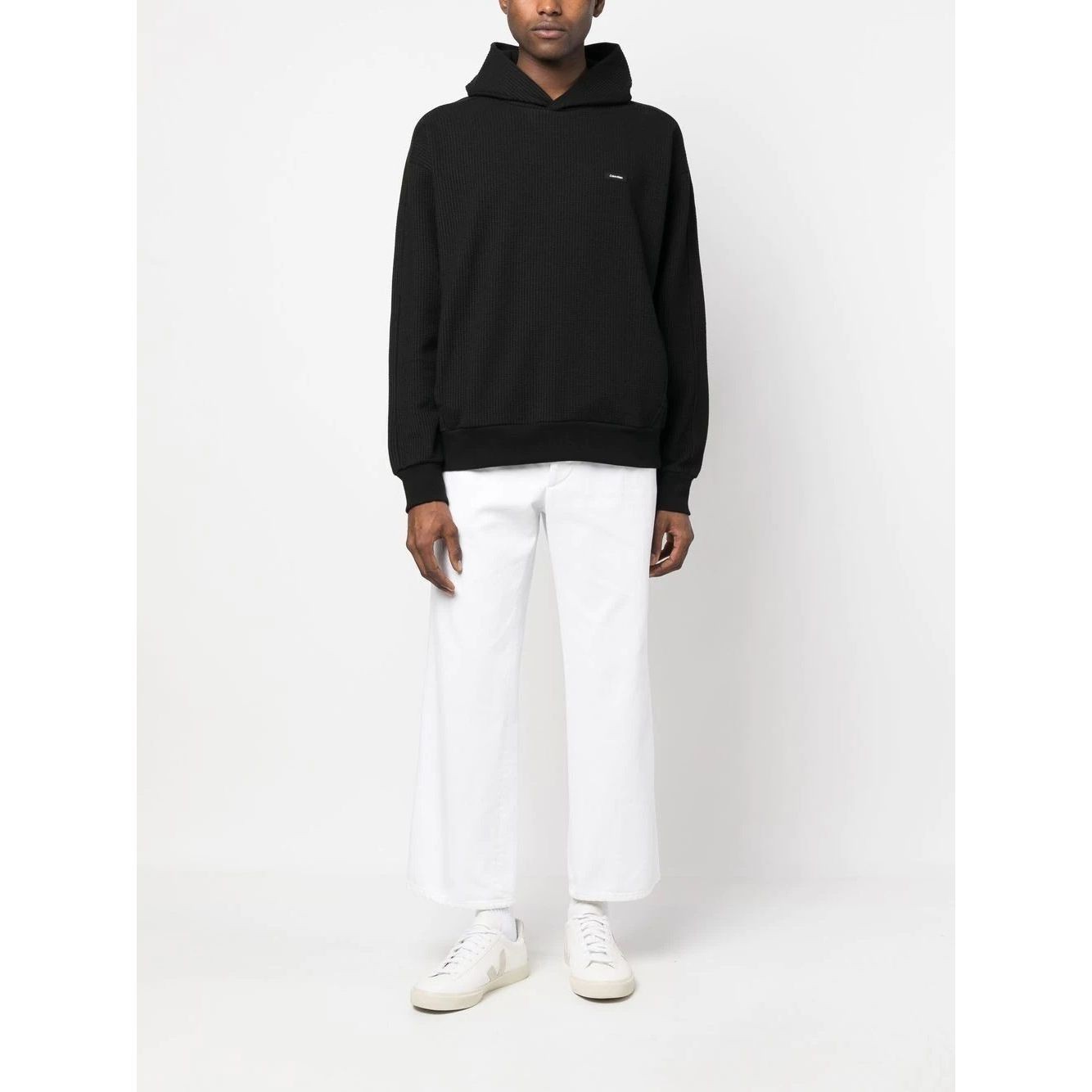 CALVIN KLEIN Džemperis vyrams, Juoda, Ottoman comfort hoodie 2