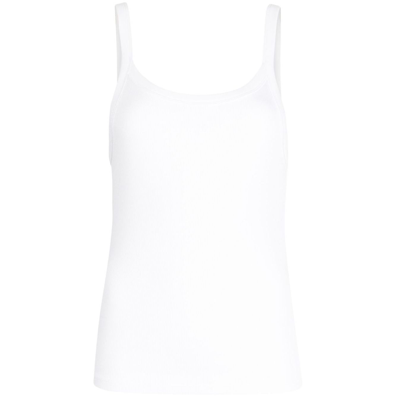 VINCE Marškiniai be rankovių moterims, Balta, Scoop neck tank top