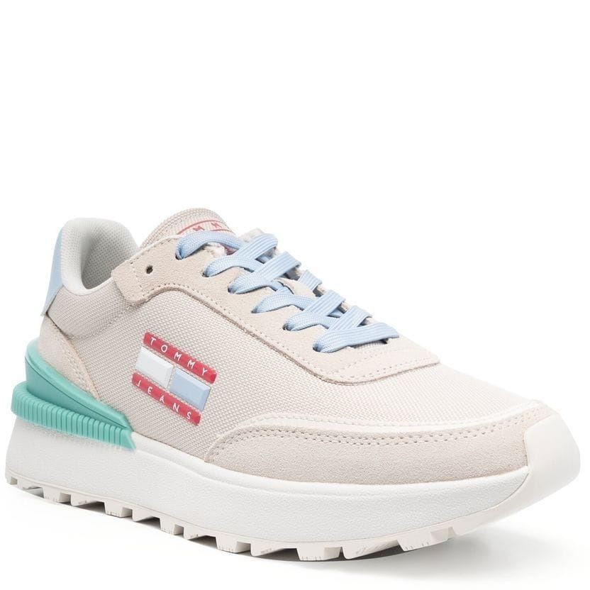 TOMMY JEANS Sportiniai bateliai moterims, Smėlio, JEANS WMN TECH. RUNNER 1