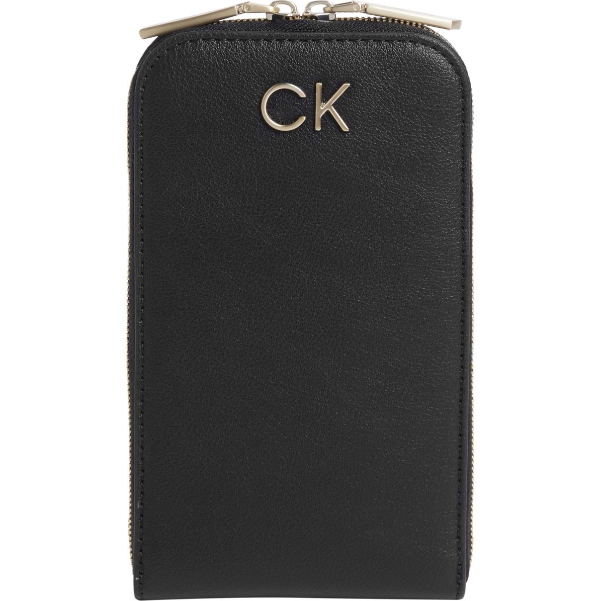 CALVIN KLEIN Telefono, plančetės dėklas moterims, Juoda, Re-lo phone crossbody 1