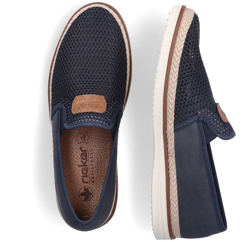 RIEKER Laisvalaikio bateliai vyrams, Mėlyna, LEISURE 16