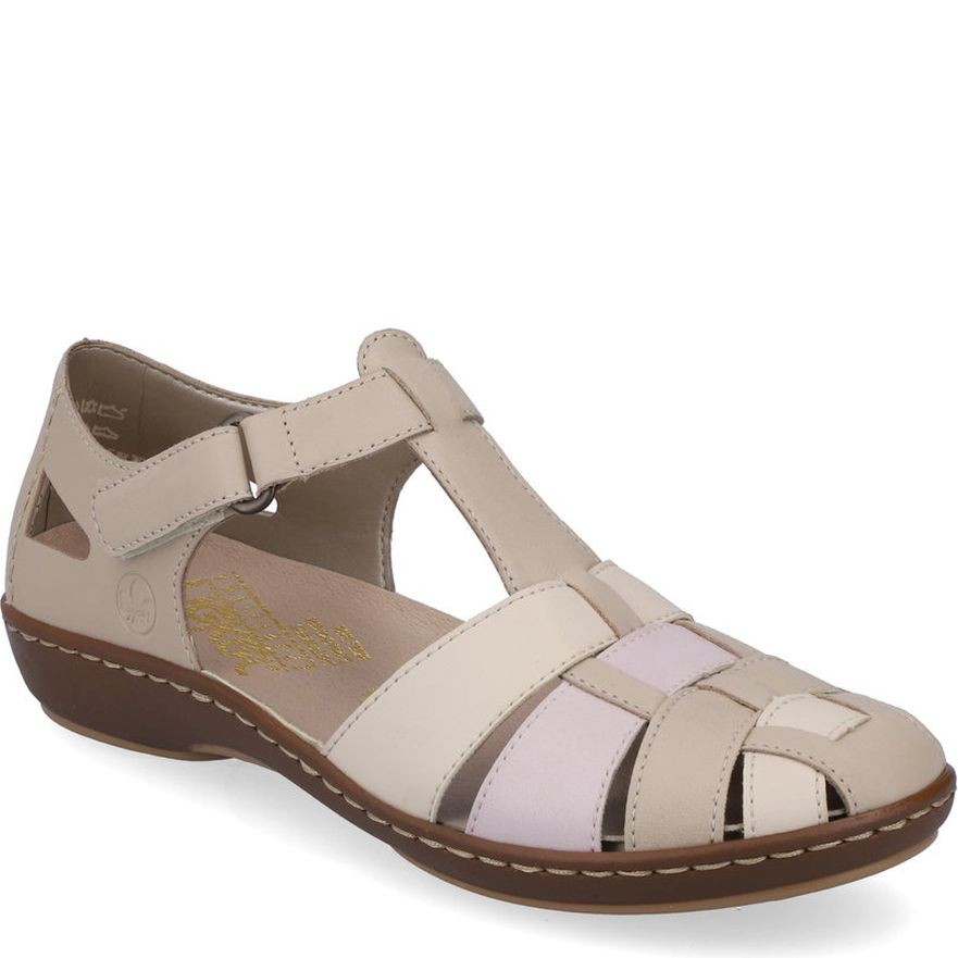 RIEKER Basutės moterims, Smėlio, Sandals 1
