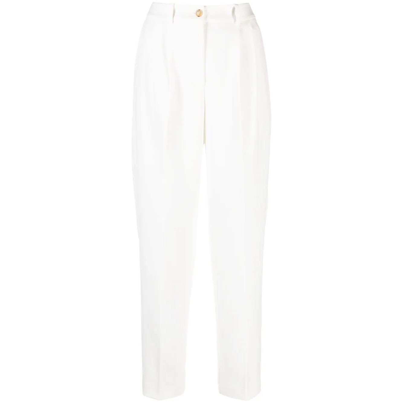 TOMMY HILFIGER Formalios kelnės moterims, Balta, Tapered pleated pant 1