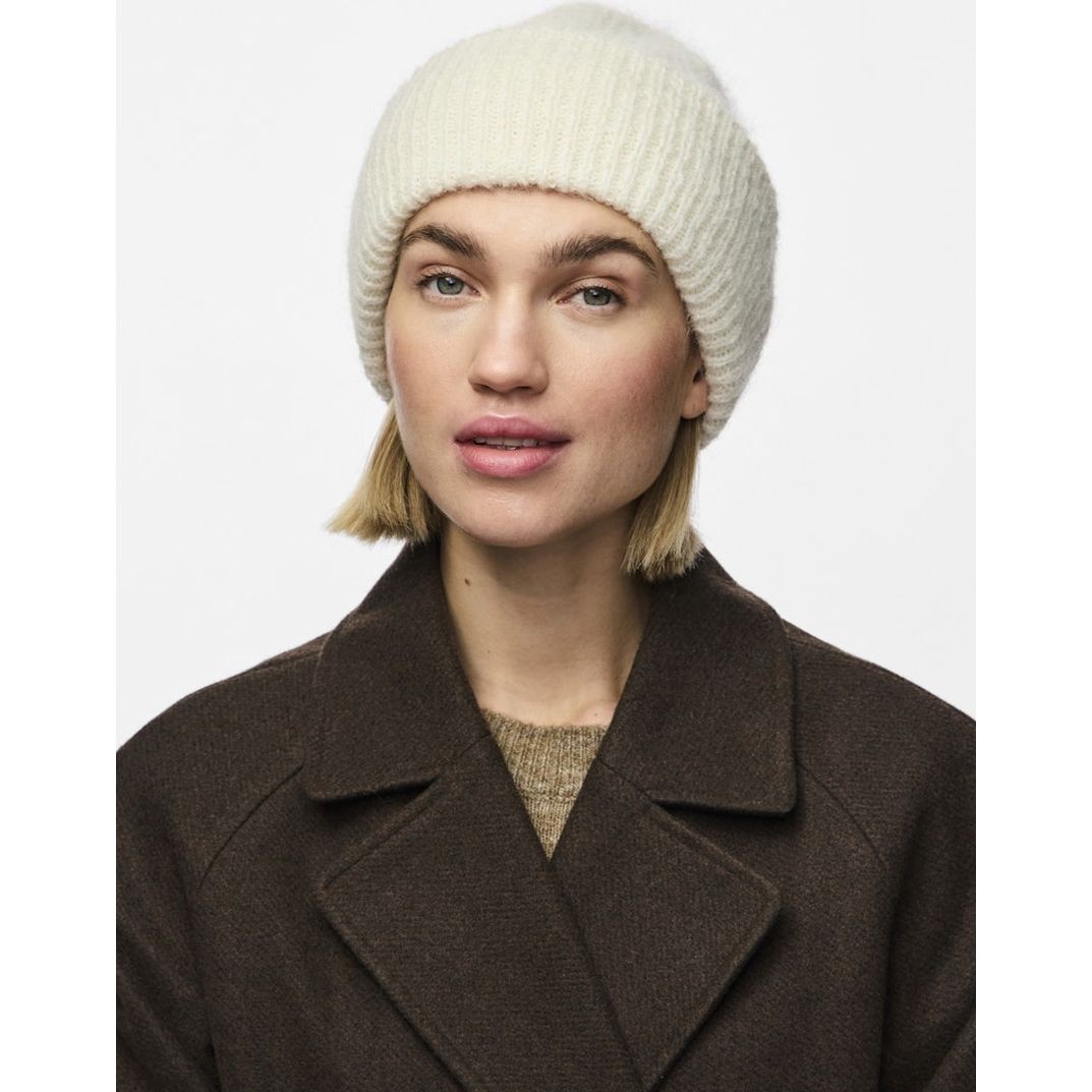 PIECES Skrybėlė moterims, Balta, Bera hood 2