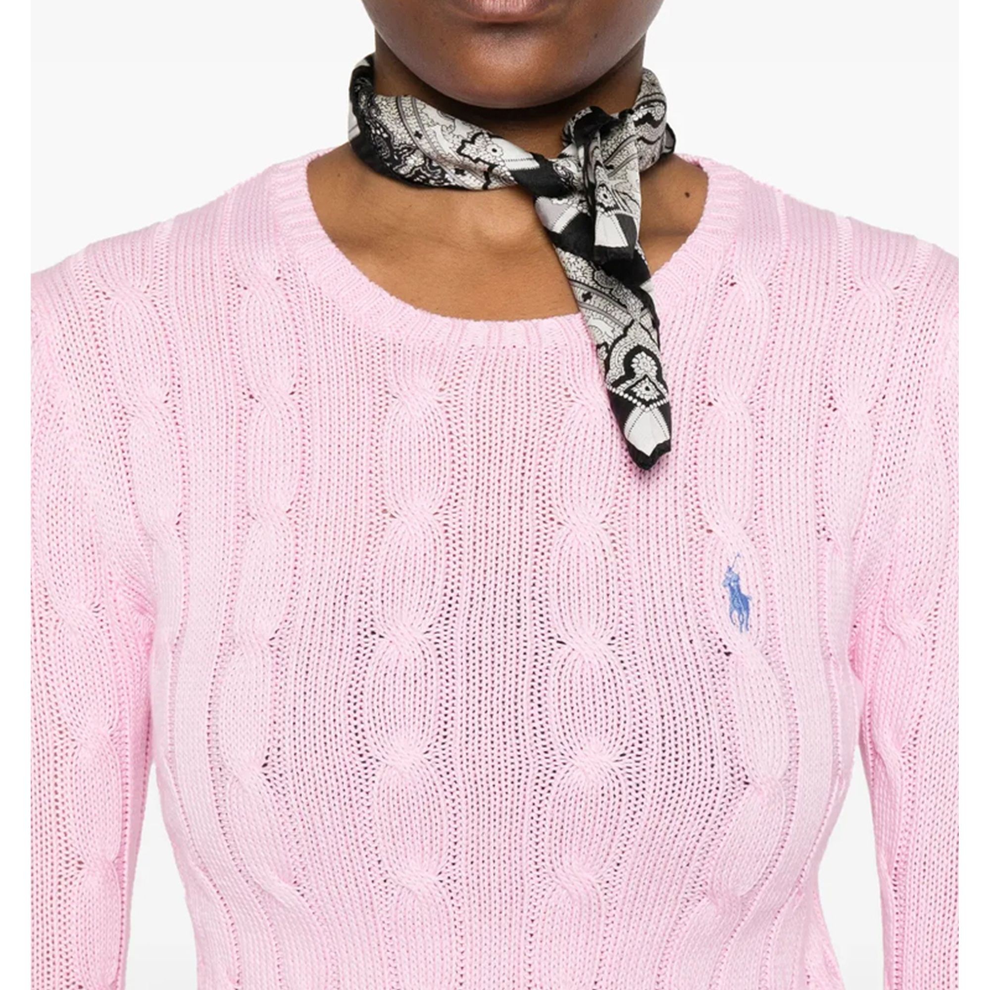 POLO RALPH LAUREN Megztinis moterims, Rožinė, Julianna-long sleeve-pullover 4