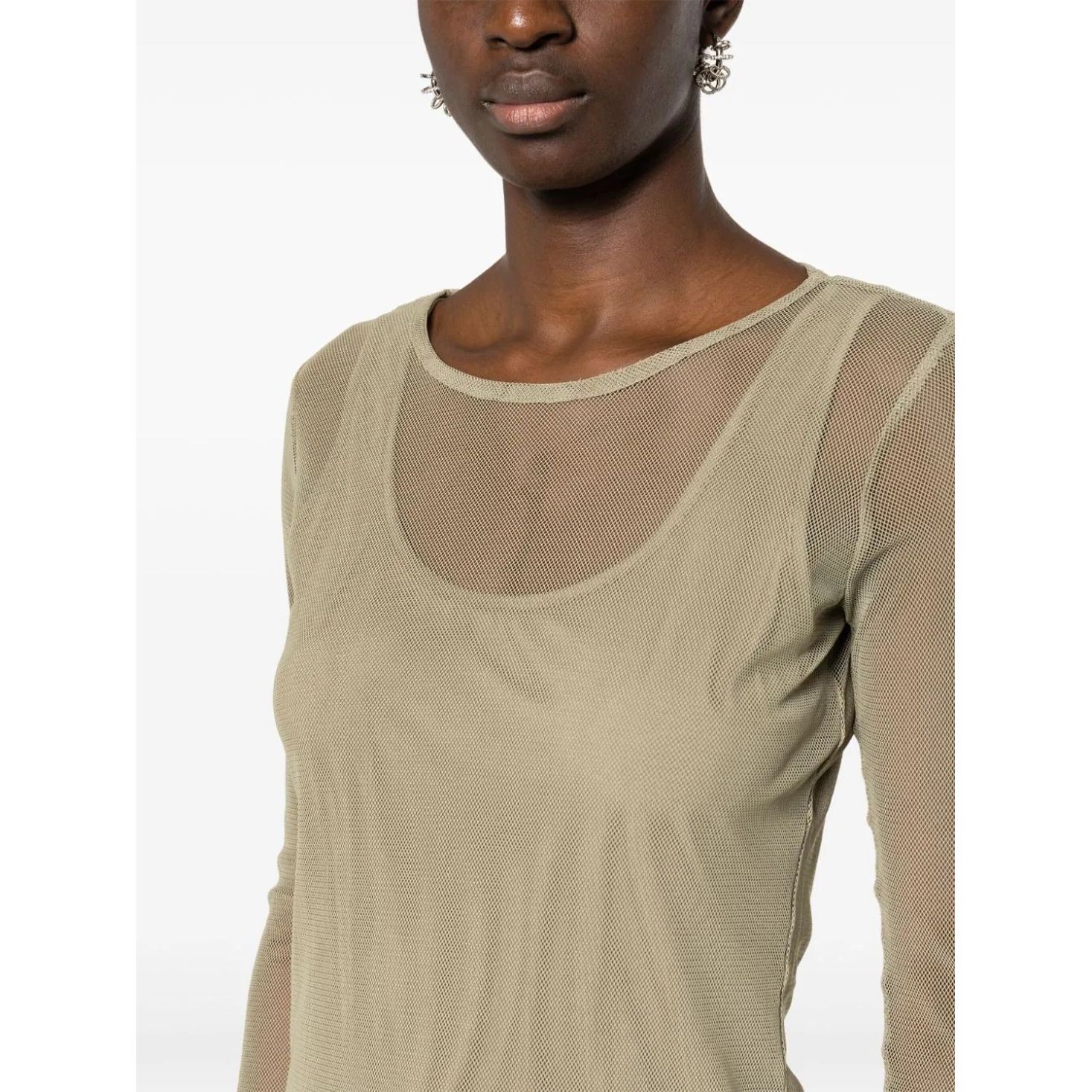 DKNY Marškiniai be rankovių moterims, Pilka, Jrsy tank mesh top 5