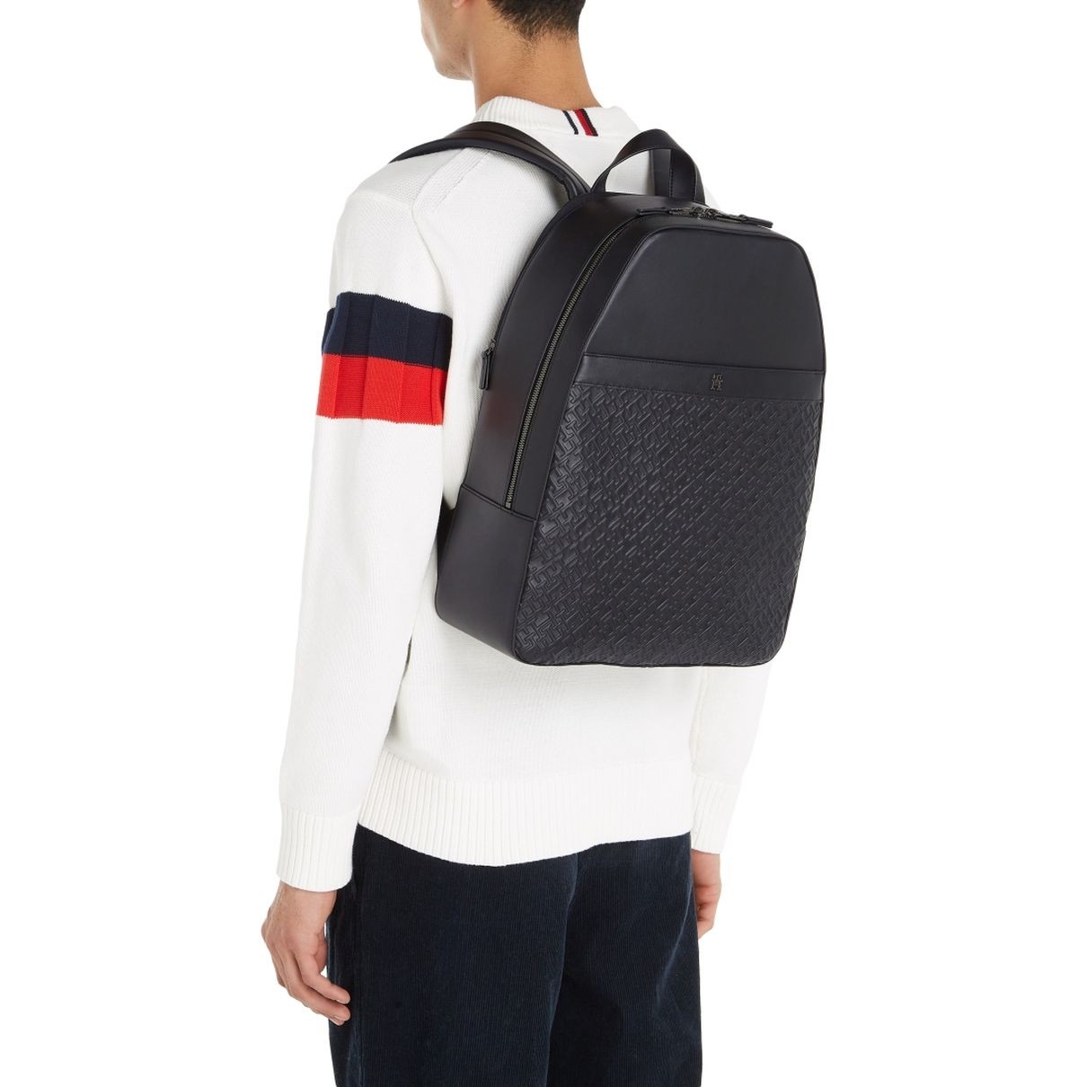 TOMMY HILFIGER Kuprinė vyrams, Juoda, Monogram backpack 5