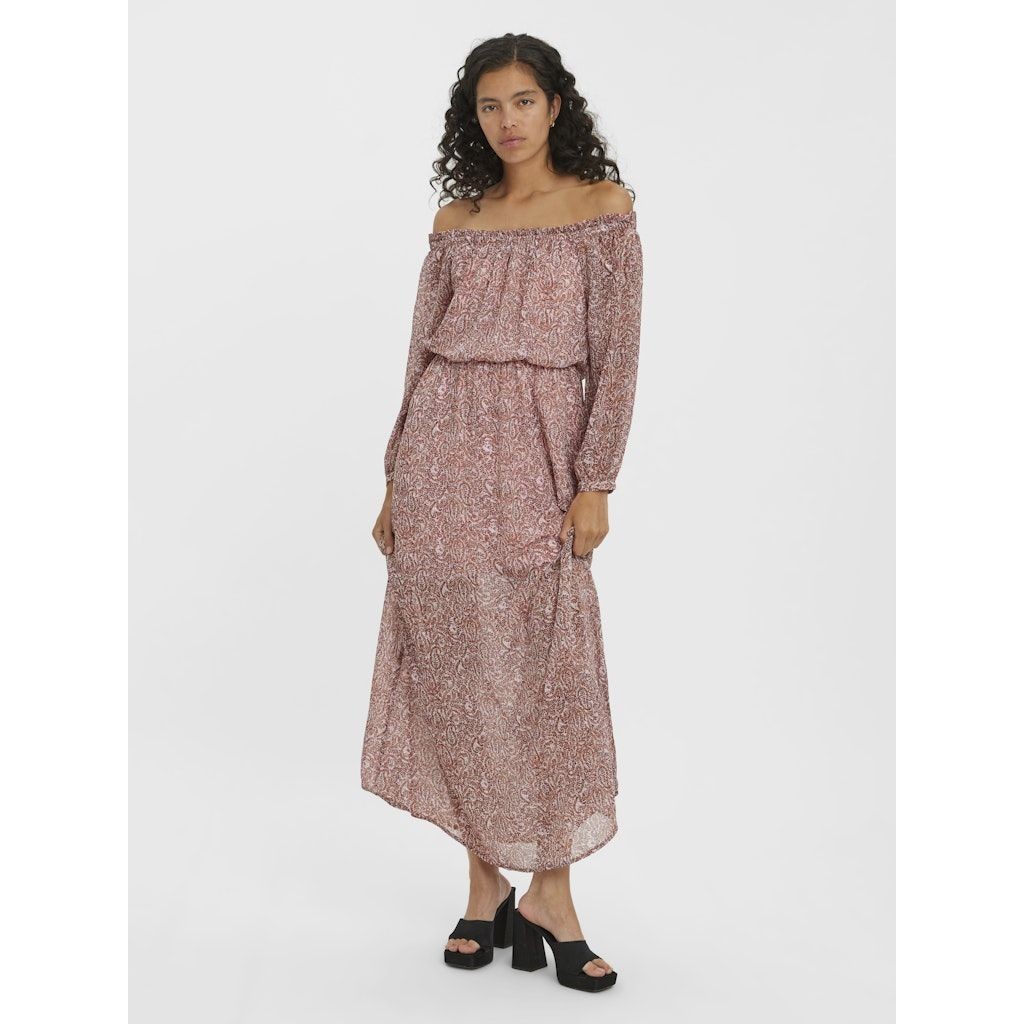 VERO MODA Maxi suknelė moterims, Rožinė, VMULRIKKE CHIFFON LS 4