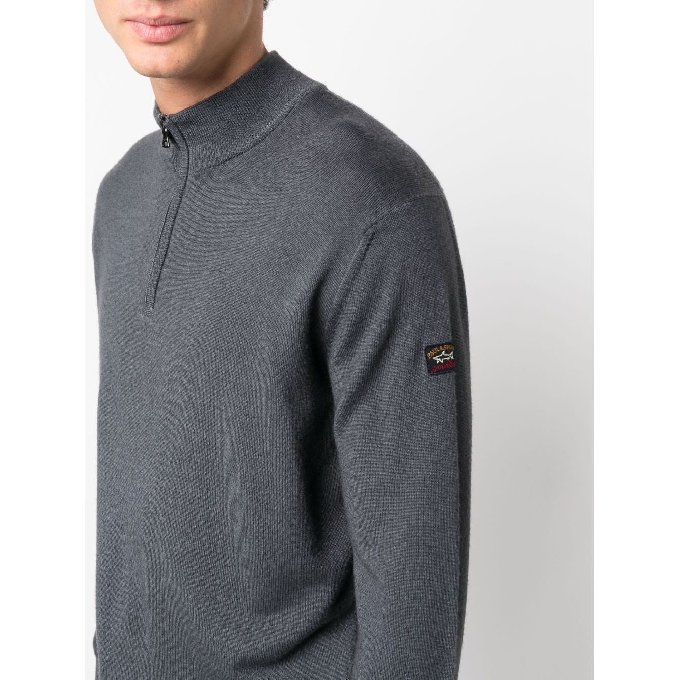 PAULNSHARK Sportinis nertinis vyrams, Balta, Maglia half zip 4