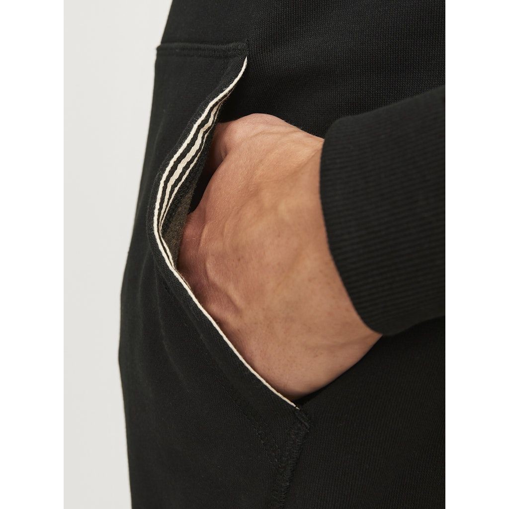 JACK & JONES Džemperis vyrams, Juoda, Frederik sberg sweat hood 7