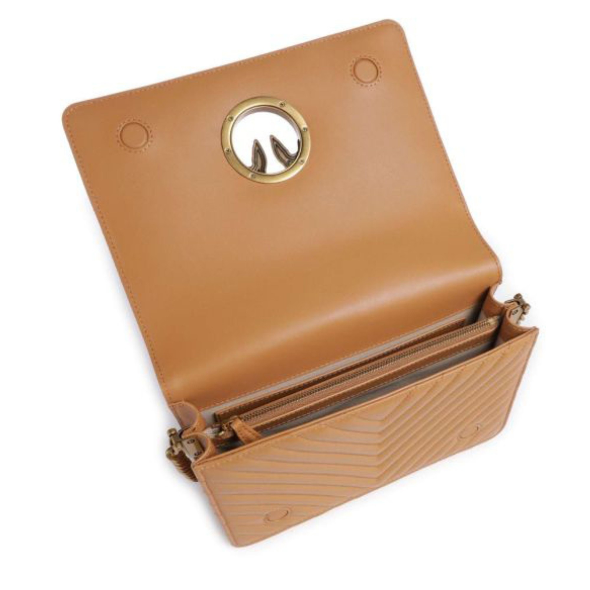 PINKO Rankinė per petį moterims, Ruda, Love classic shoulder bag 3