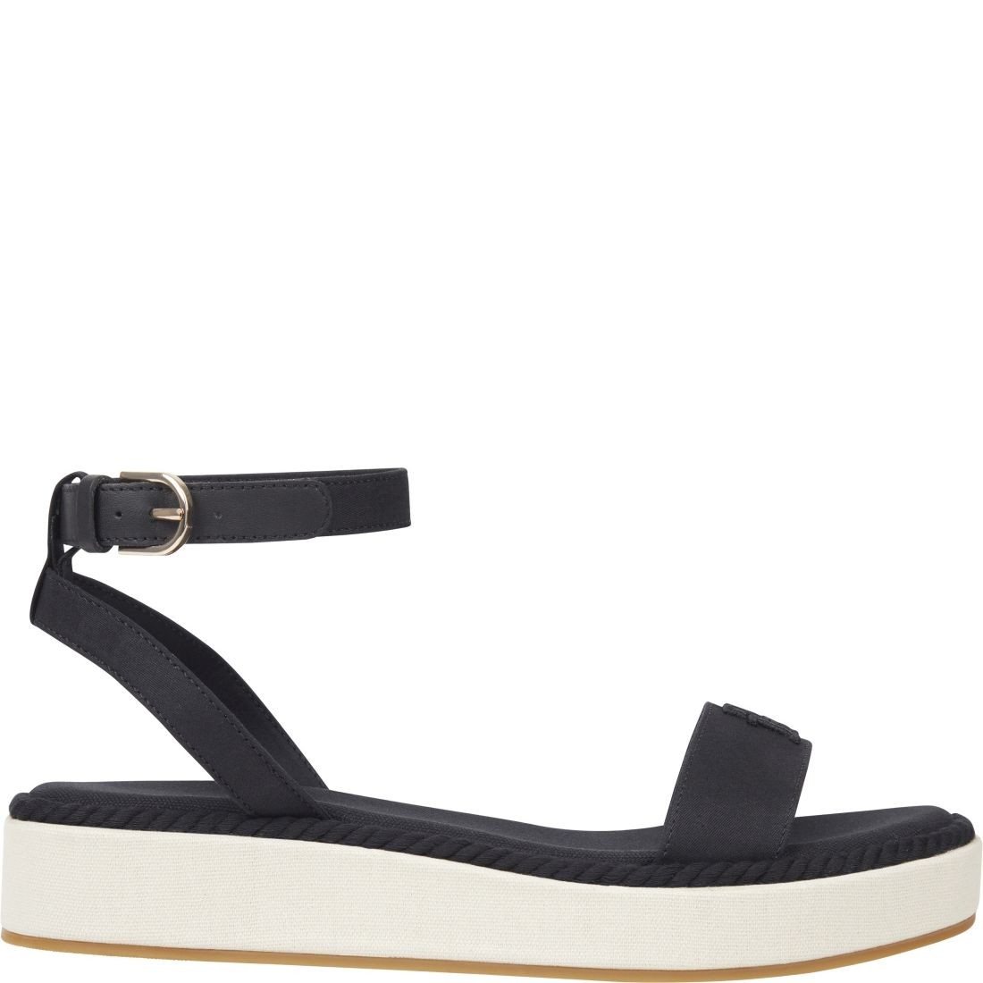 TOMMY HILFIGER Basutės moterims, Juoda, Rope flatform sandals 6