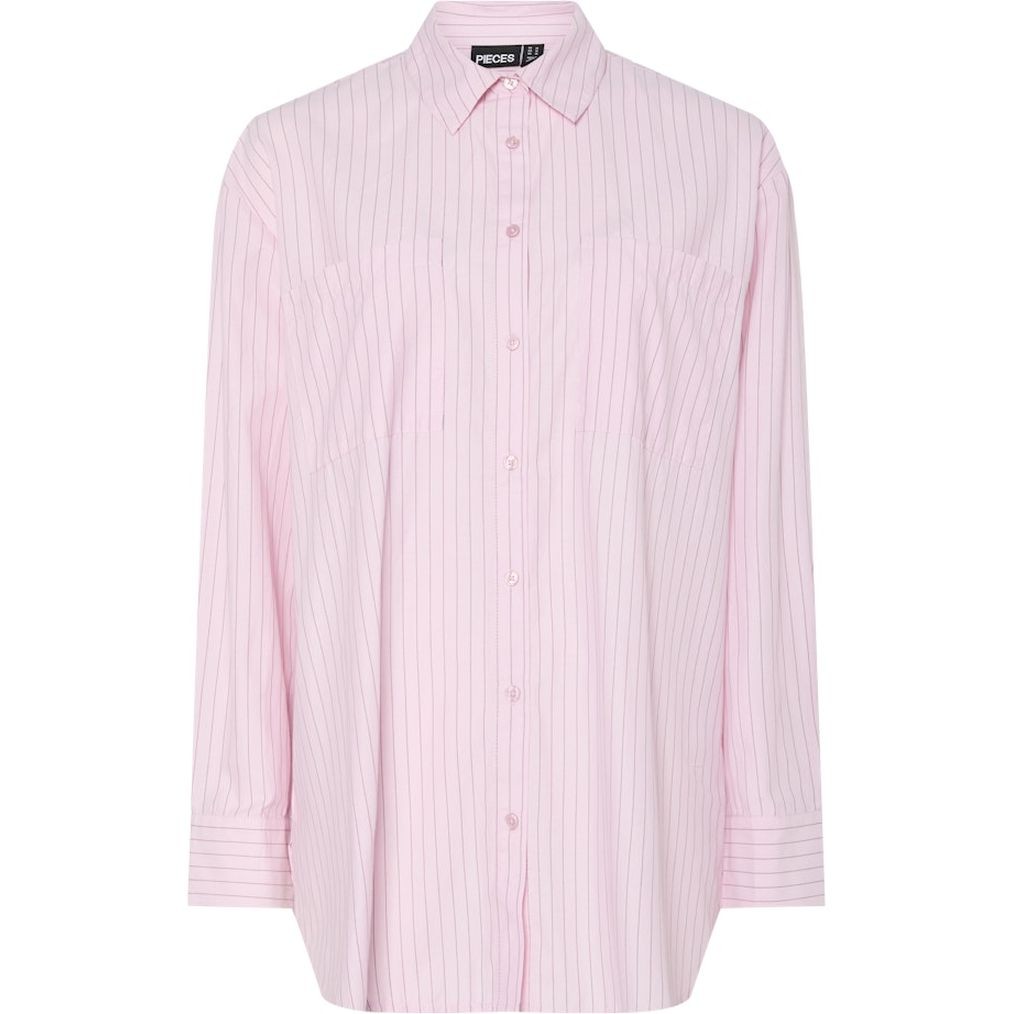 PIECES Marškiniai ilgomis rankovėmis moterims, Rožinė, Melia shirt 1