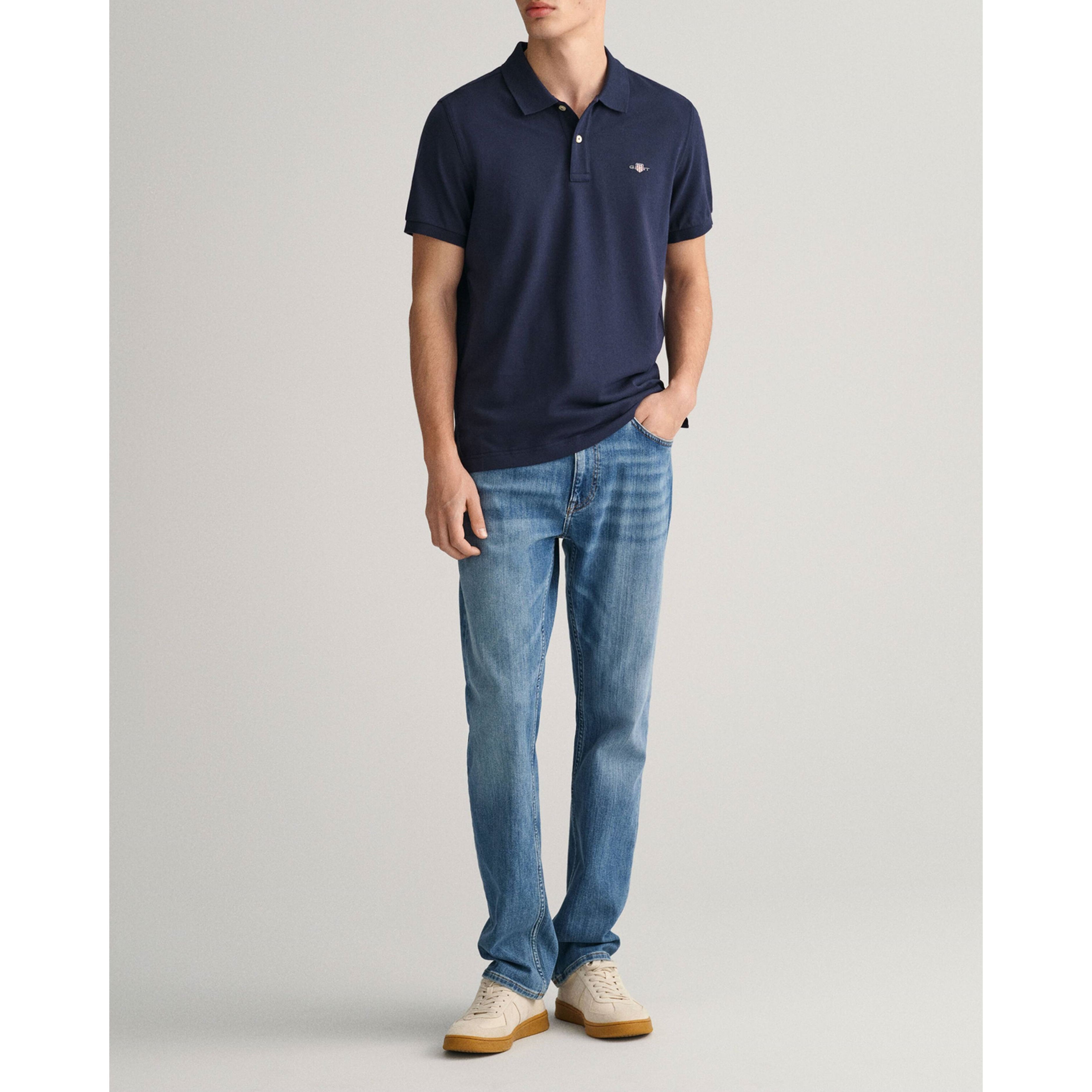 GANT Polo marškiniai trumpos rank. vyrams, Mėlyna 4