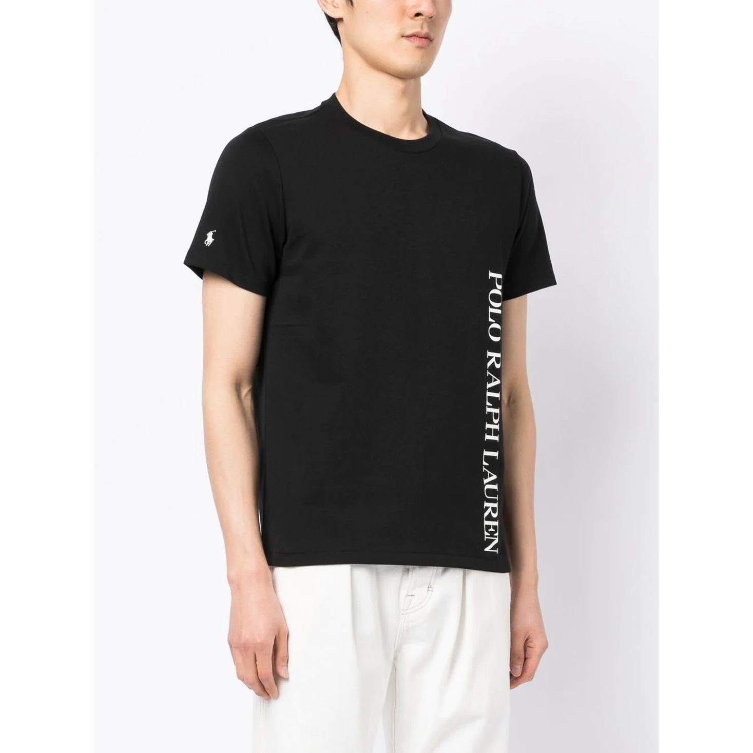 POLO RALPH LAUREN Marškinėliai trump. rankovėmis vyrams, Juoda, Crewneck sleep top 3