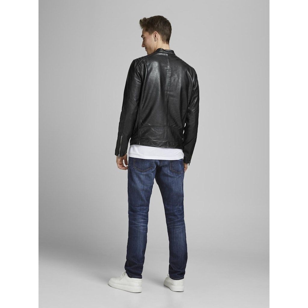 JACK & JONES Megztinis vyrams, Juoda, JJEJOEL LEATHER JACK 6