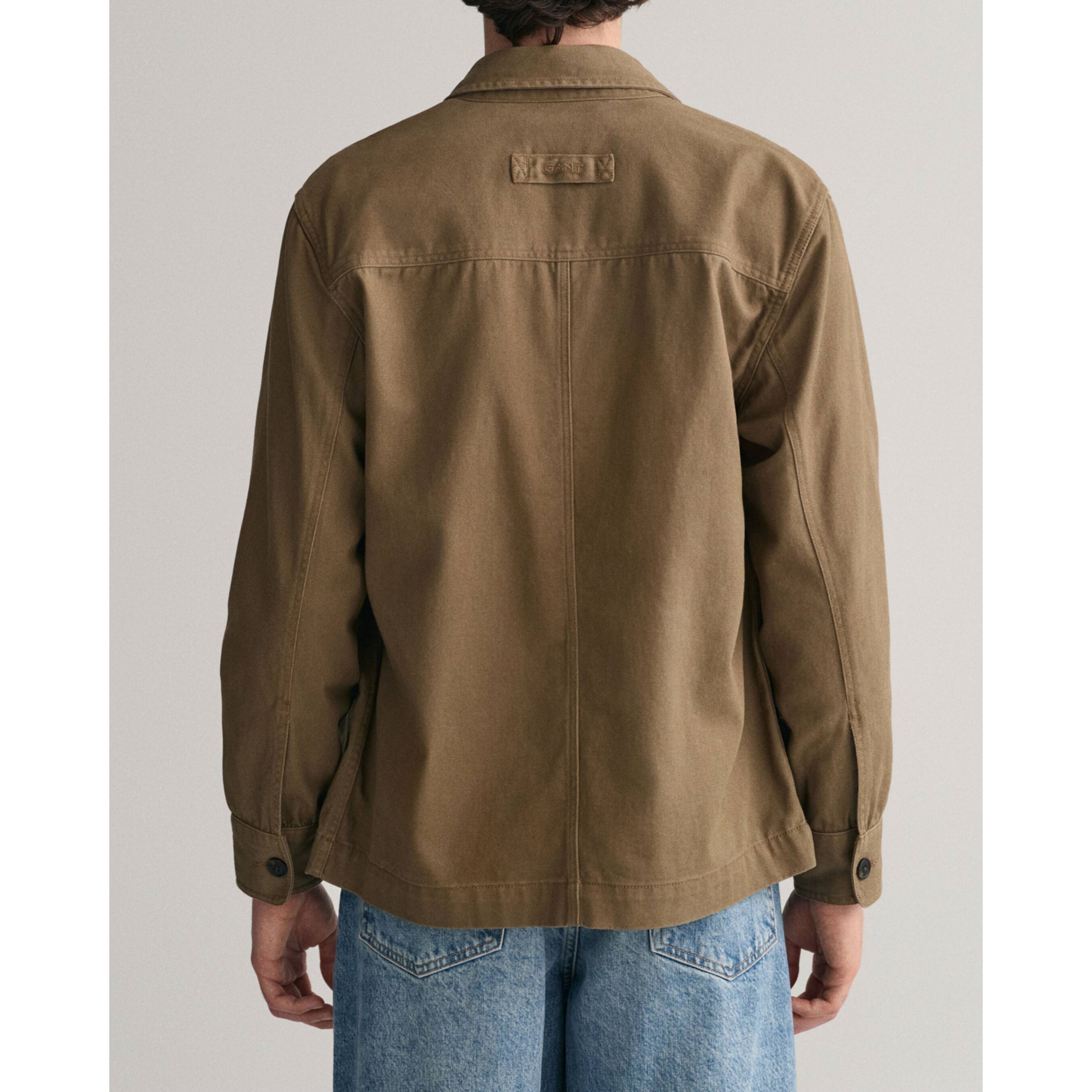 GANT Marškiniai vyrams, Ruda, BRUSHED TWILL OVERSHIRT 3