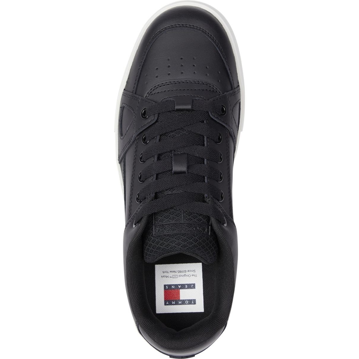 TOMMY JEANS Laisvalaikio bateliai vyrams, Juoda, Vulcanized foxing flag leisure 3