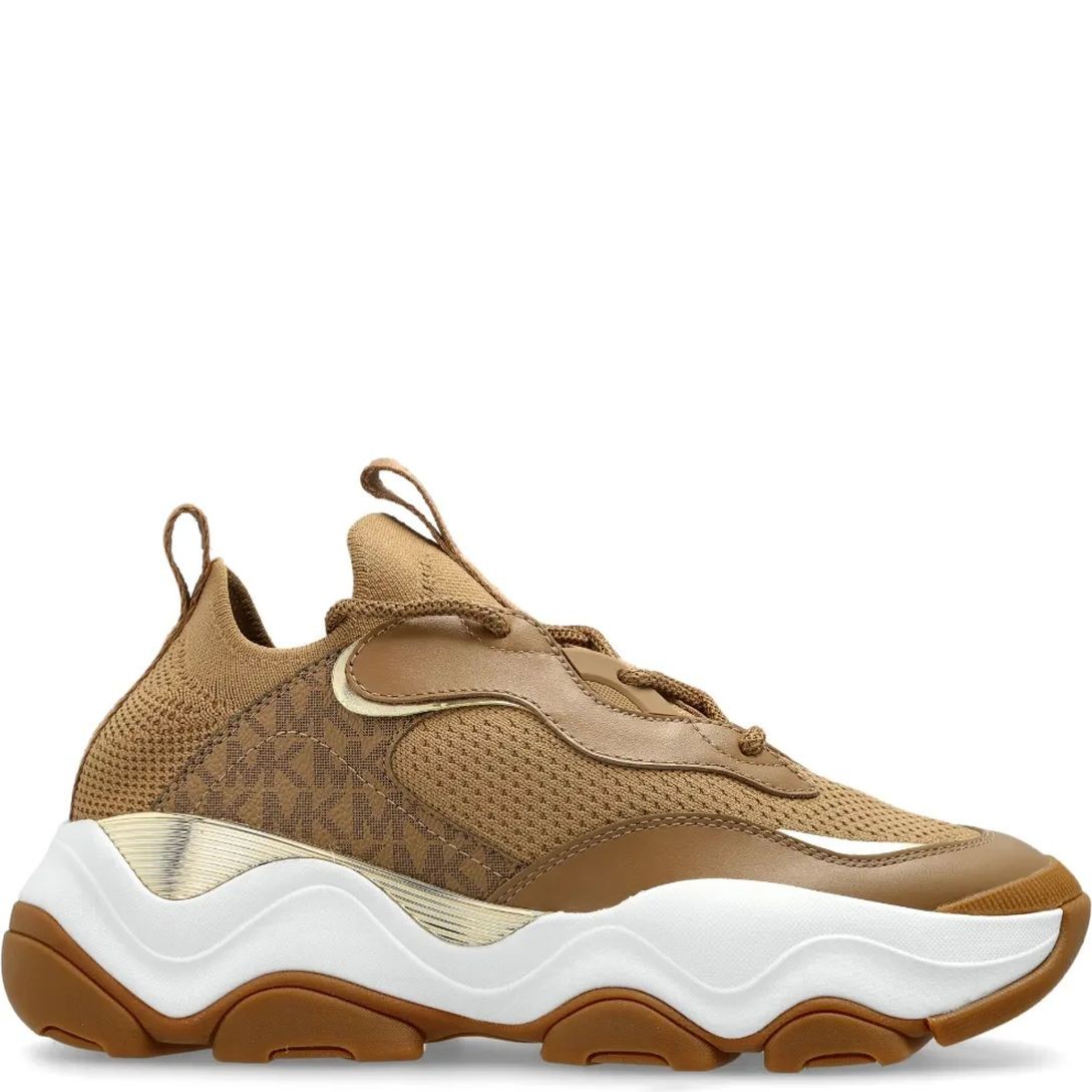 MICHAEL KORS Laisvalaikio bateliai moterims, Ruda, Atlas knit trainer 2