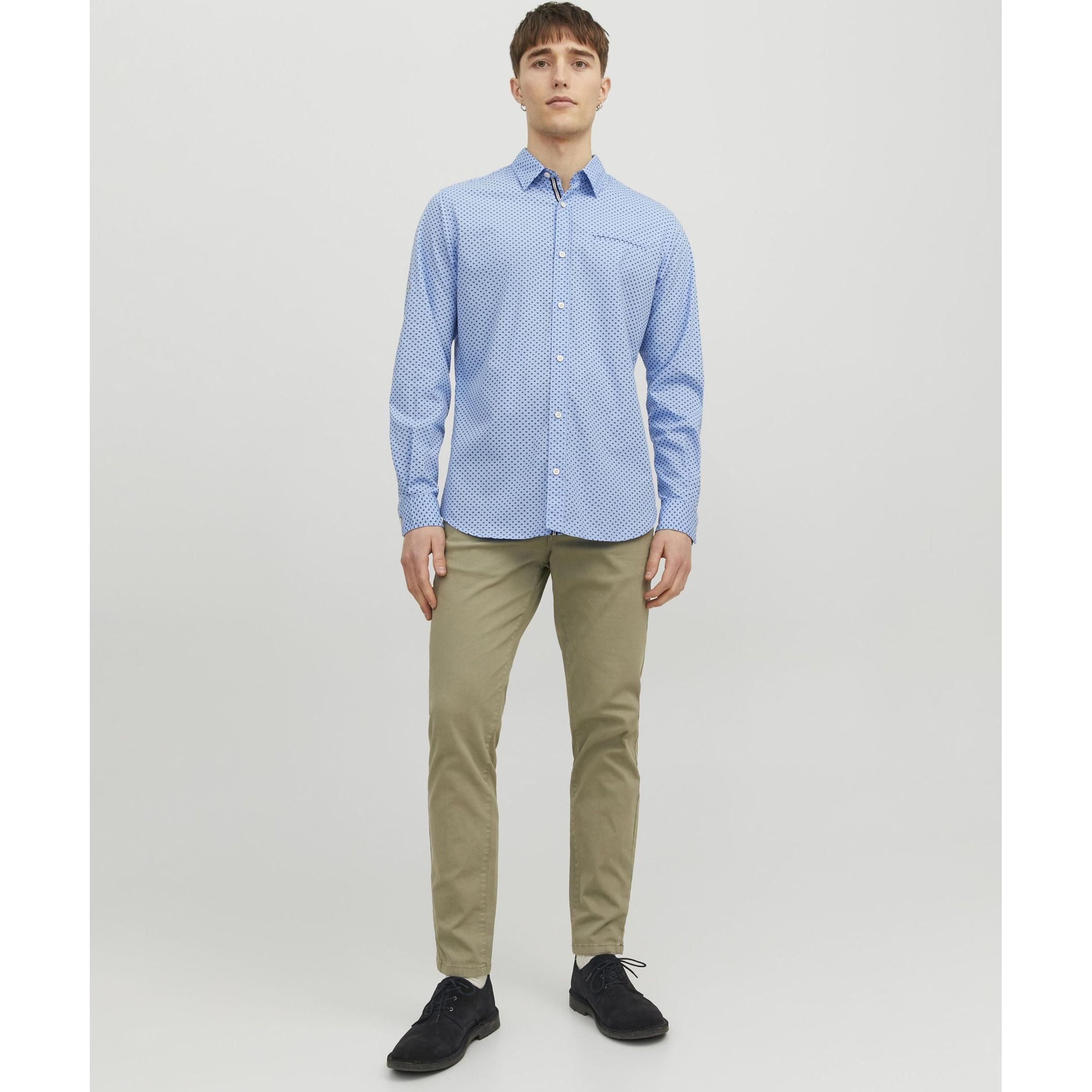 JACK & JONES Marškiniai vyrams, Mėlyna, JJEREMY DETAIL SHIRT 4