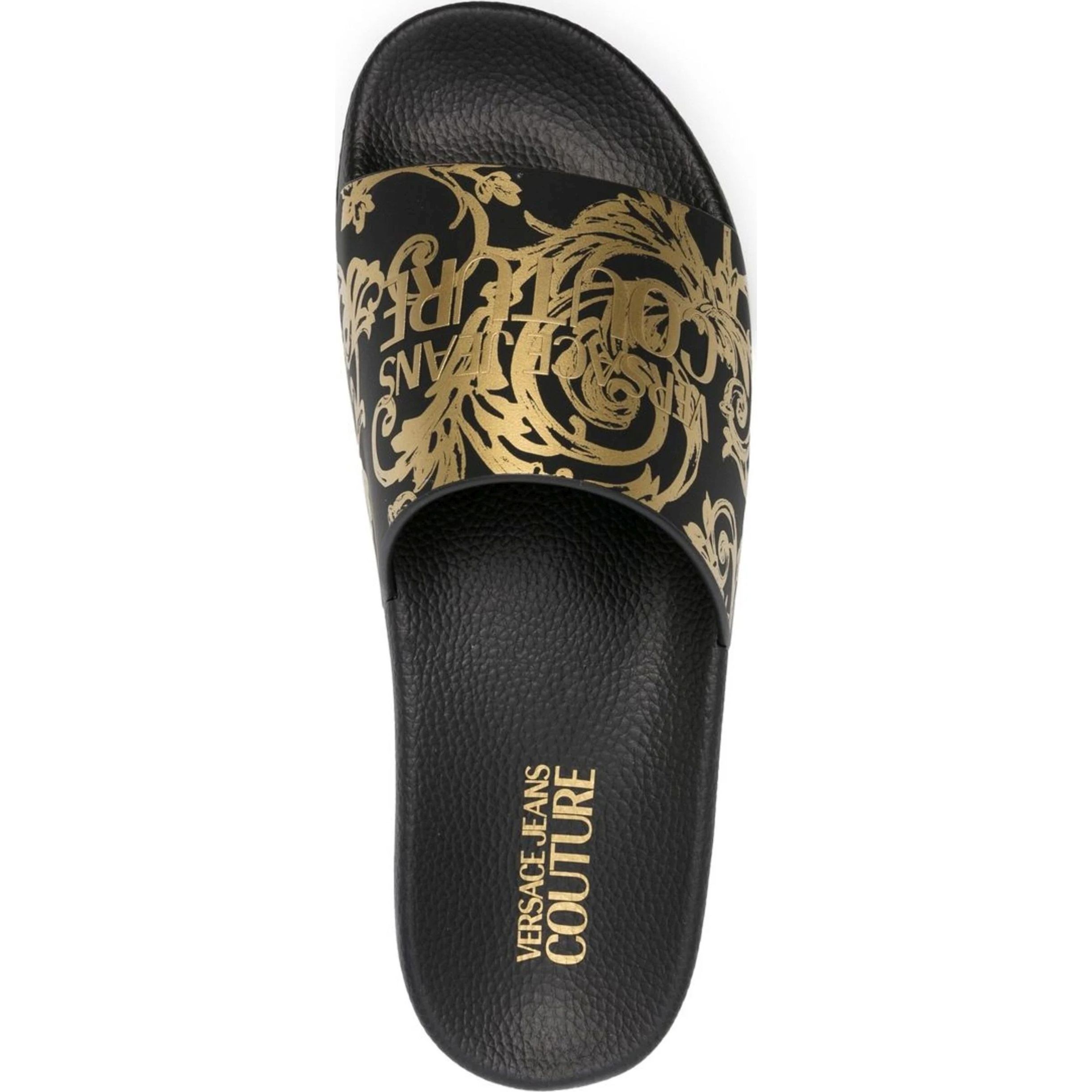 VERSACE JEANS CUTURE Šlepetės vyrams, Juoda, Fondo Slide Slippers 4