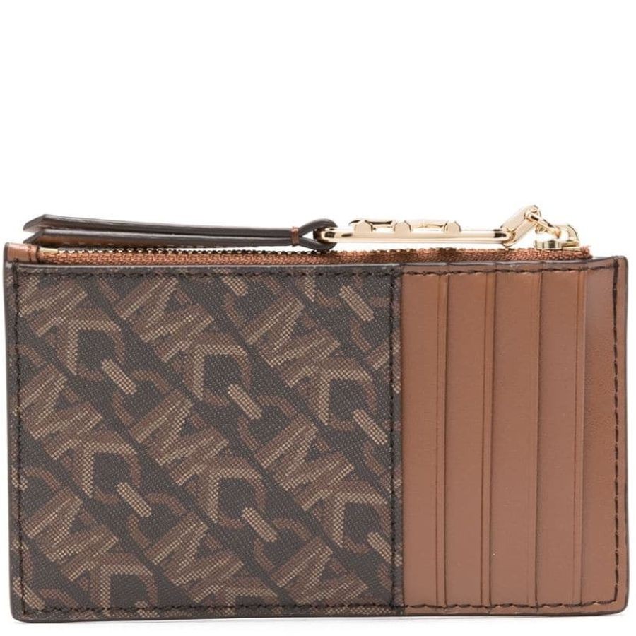 MICHAEL KORS Kortelių dėklas moterims, Ruda, Small zip card case 2