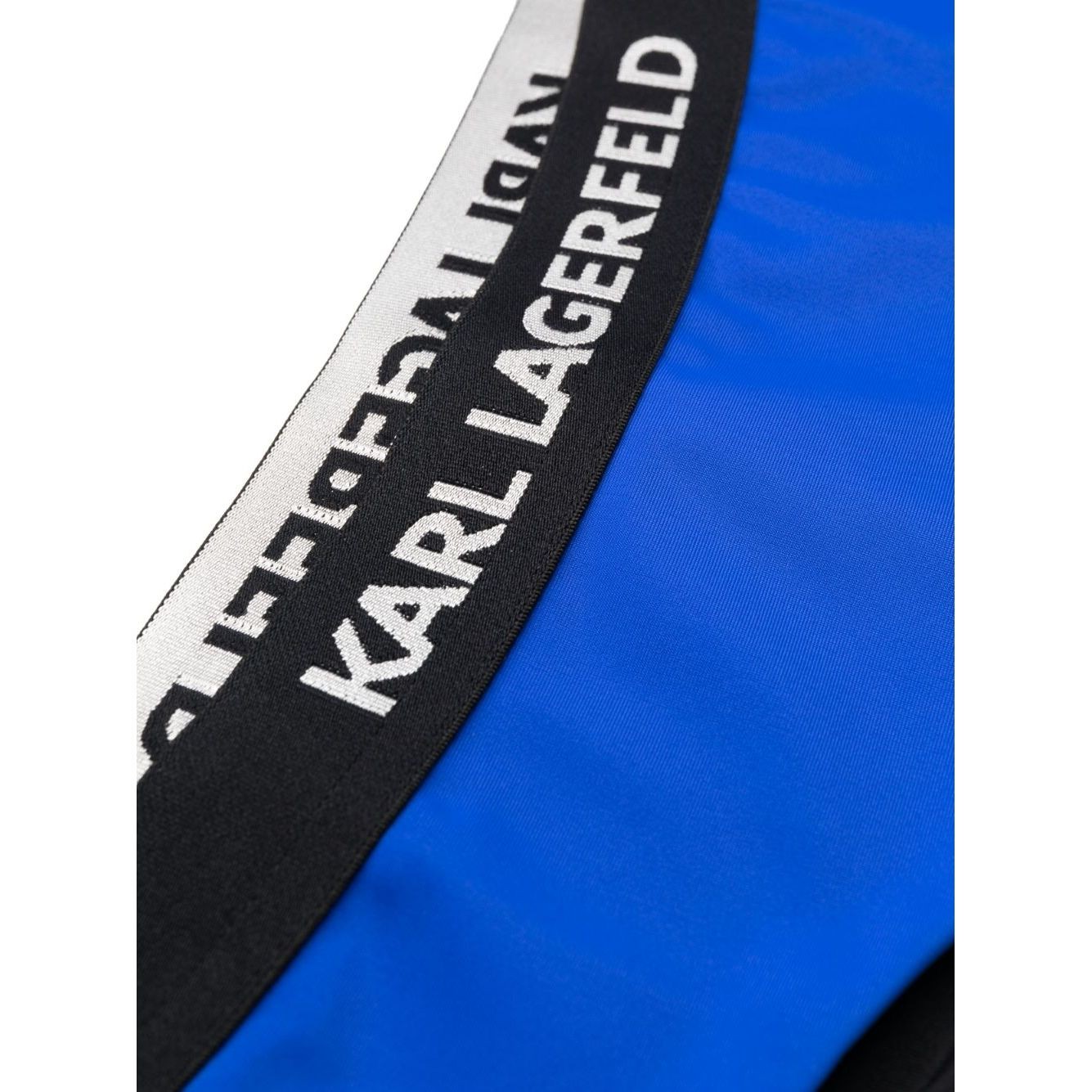 KARL LAGERFELD Apatinė kostiumėlio dalis moterims, Mėlyna, Bikini hipster w/ logo elastic