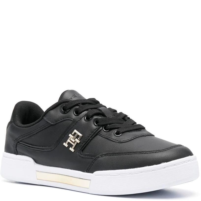 TOMMY HILFIGER Sportiniai bateliai moterims, Juoda, TH PREP COURT SNEAKER 1