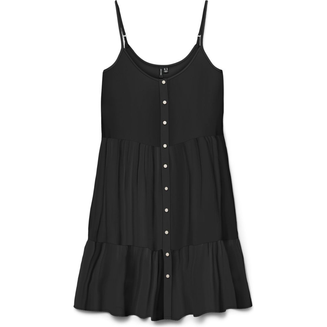 VERO MODA Mini suknelė moterims, Juoda, Bumpy short singlet dress 1
