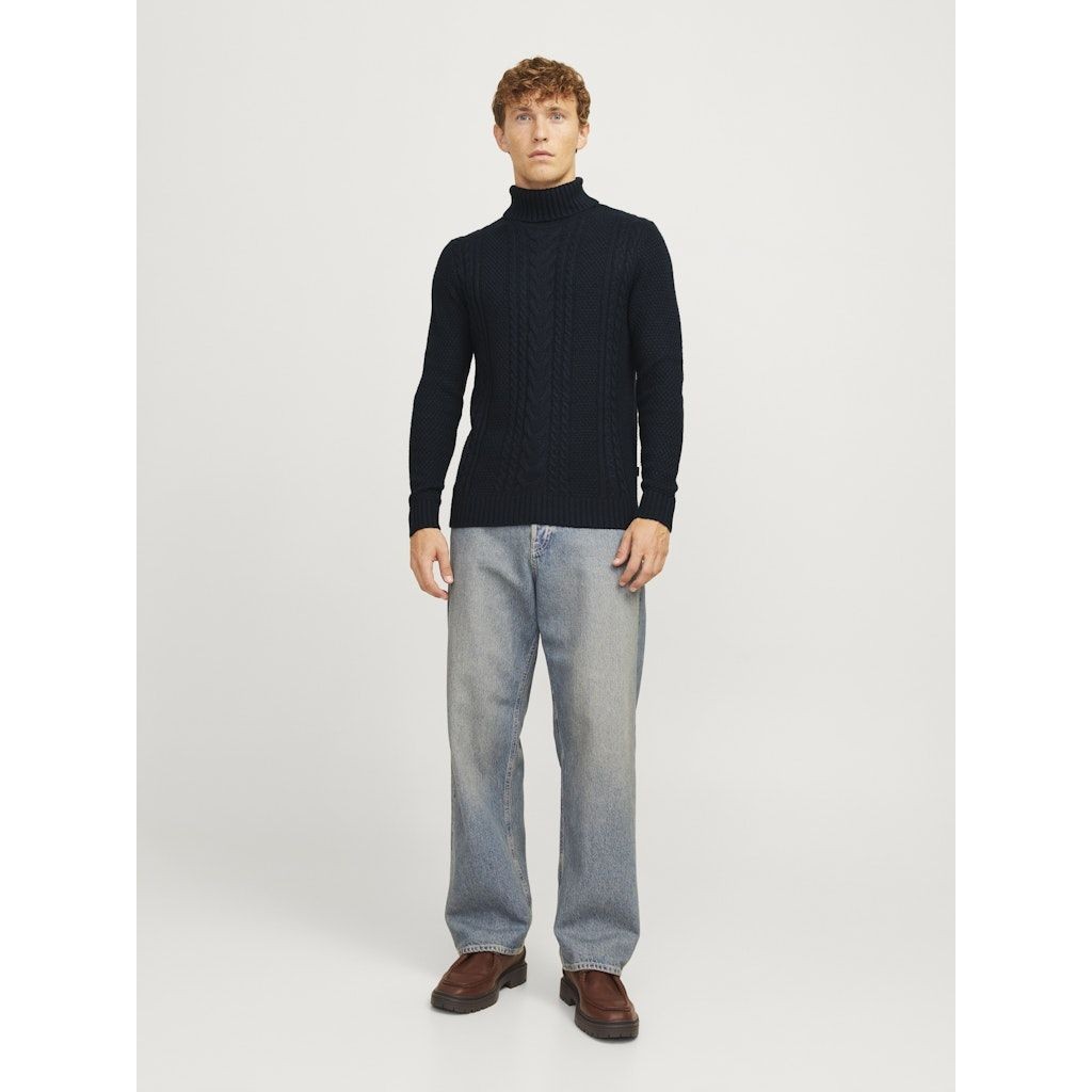 JACK & JONES Megztinis su kaklu vyrams, Mėlyna, Craig knit roll neck 7