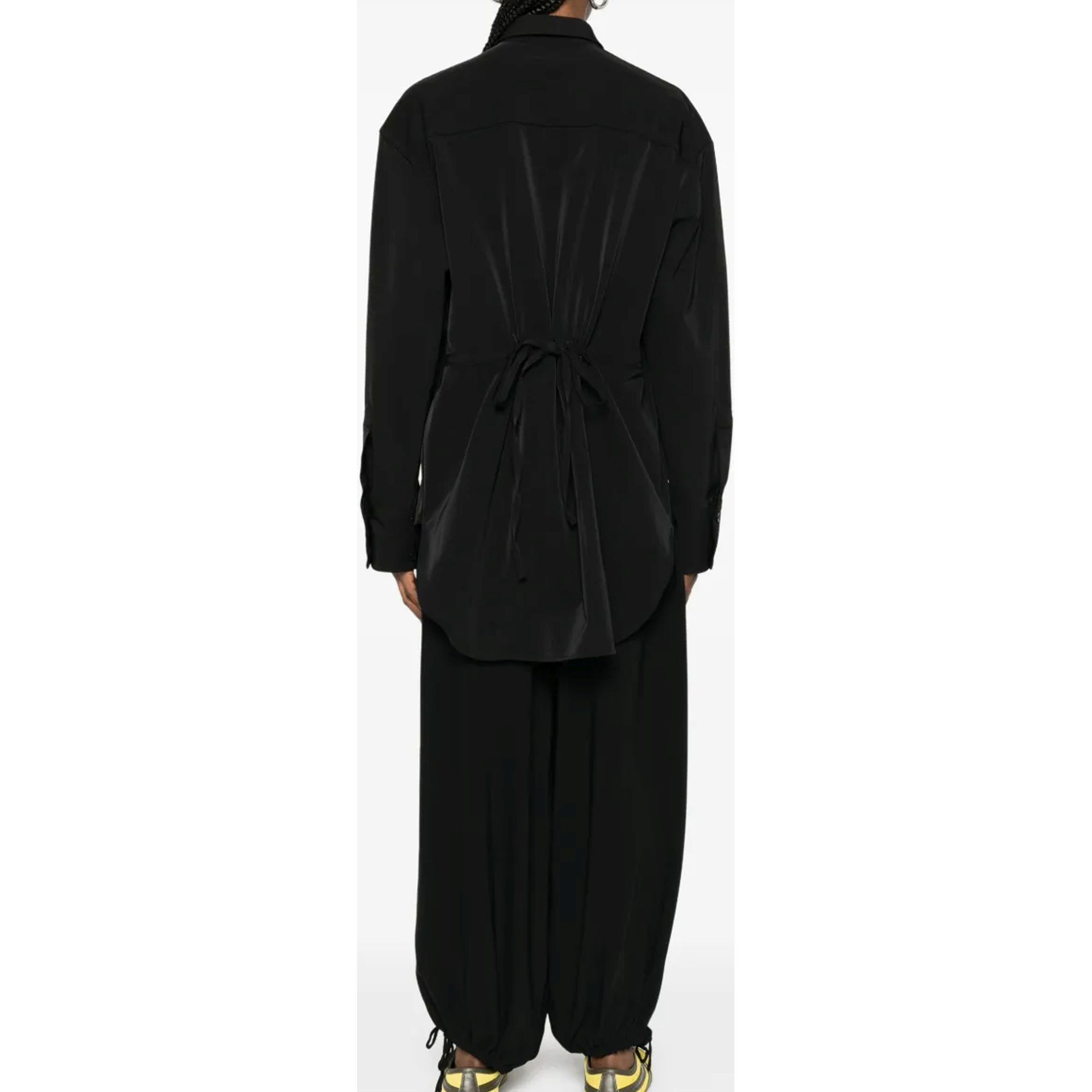 J.LINDEBERG Marškiniai ilgomis rankovėmis moterims, Juoda, Willow tech drape shirt 3