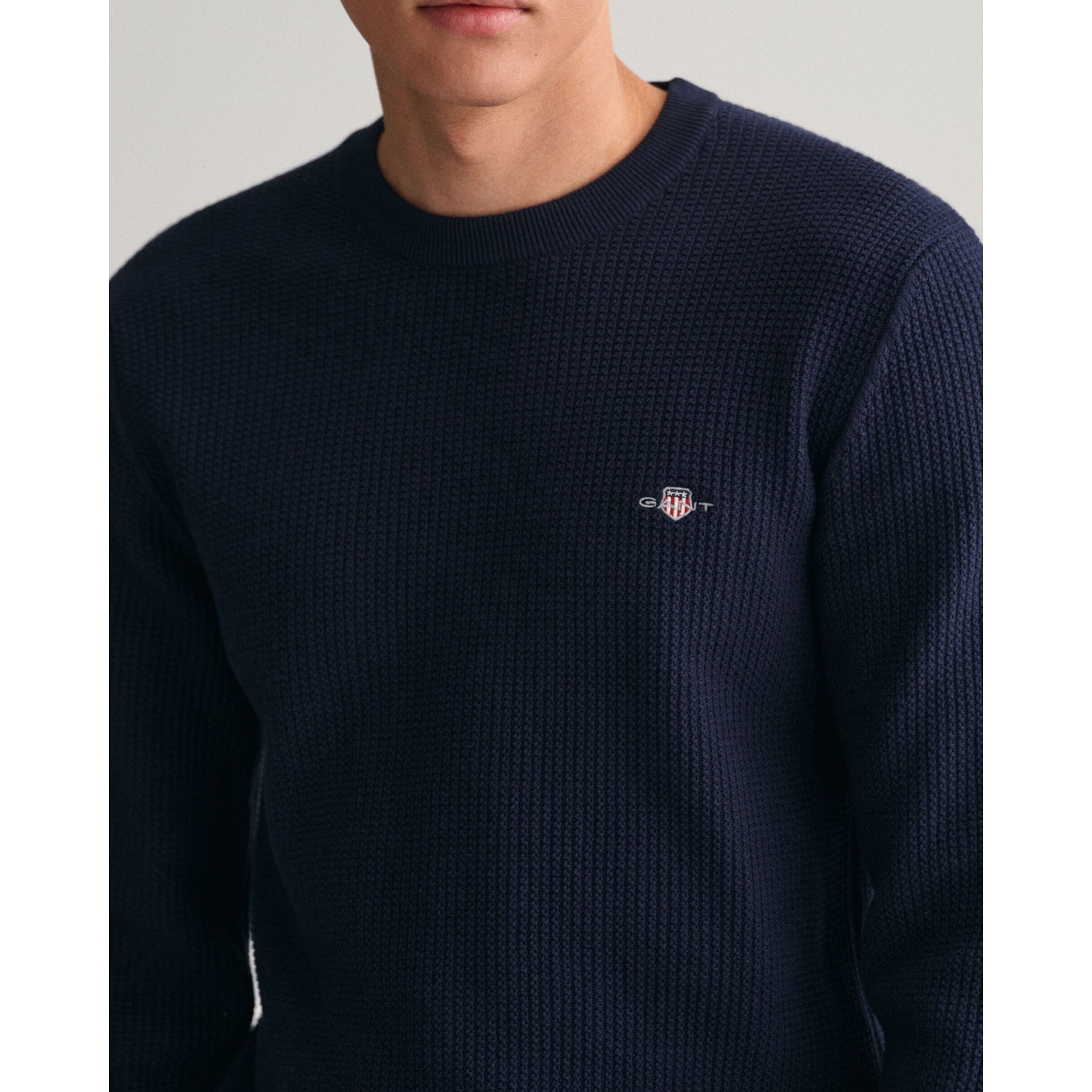 GANT Megztinis vyrams, Mėlyna, MICRO COTTON 4